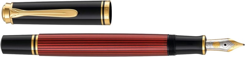 Pelikan قلم حبر سائل بيليكان سوفرين M600 مع رأس عريض باللون الأسود/الأحمر - Image 2